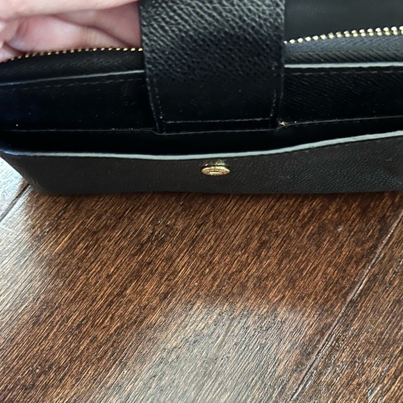 Coach-Black saffiano leather wallet/wristlet-EUC - Picture 7 of 12